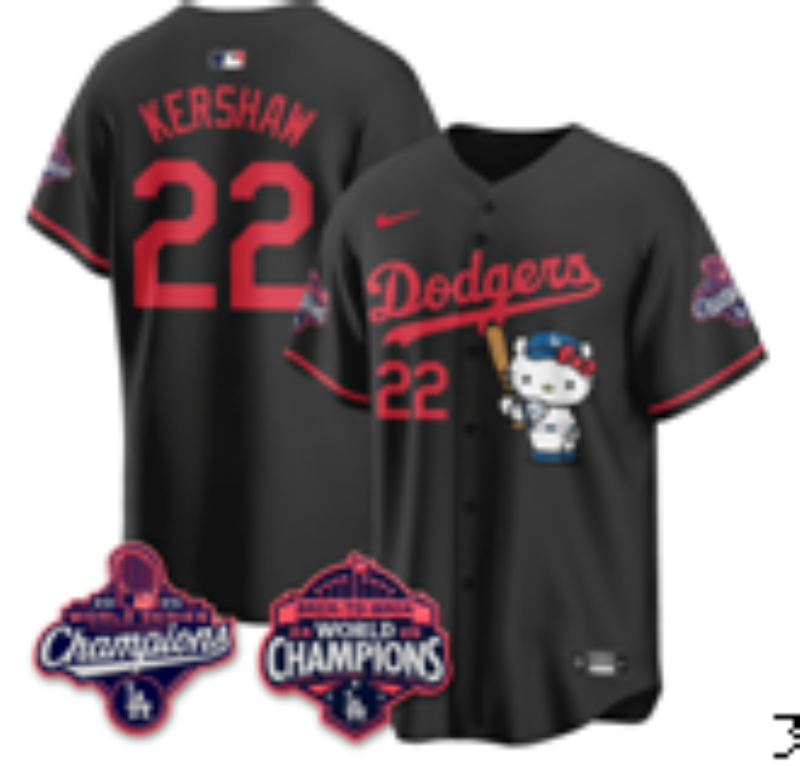 Men Los Angeles Dodgers #22 Kershaw black Game 2026 Nike MLB Jersey 0657001